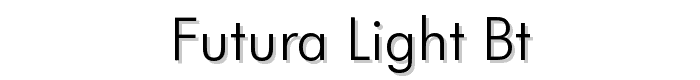 Futura Light BT font